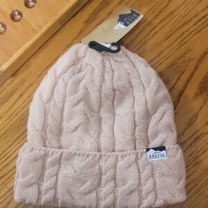 Women's Cable Knit Beanie - Soft Pink